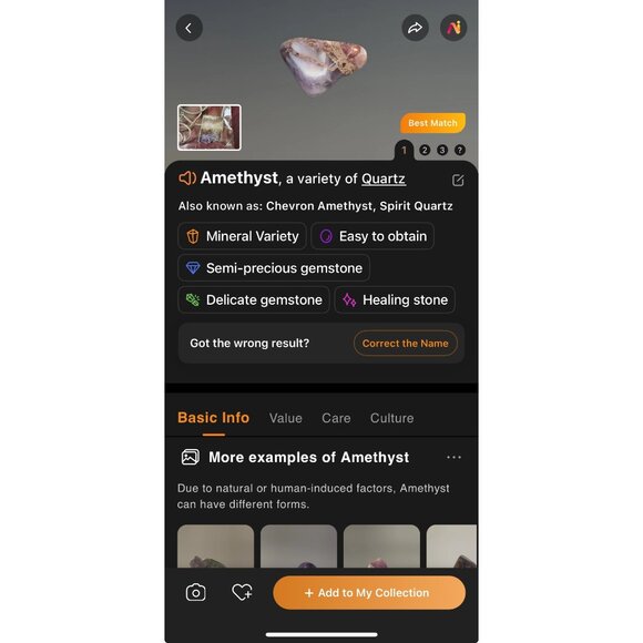 Amethyst & Sterling Silver Purple Pendant Necklace With Adjustable Chain - Picture 6 of 6